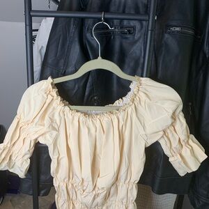 Yellow cream pilgrim top